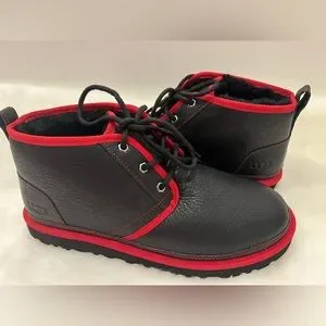 UGG | Shoes | New Ugg Black Samba Red Leather Neumel Boot  display picture 1